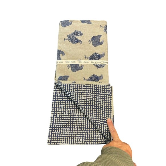 Raine And Humble HENRIETTA TABLE RUNNER BLUEBERRY Double Sided 45x150 CM - Picture 5 of 7